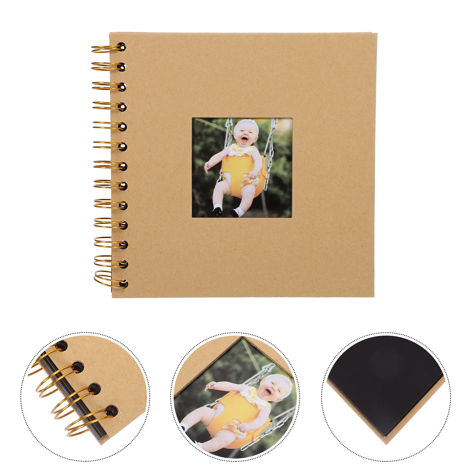 DIY Photo Album Mini Scrapbook Album Small Photo Book with Transparent Pockets for Graduation Family Memories Wedding