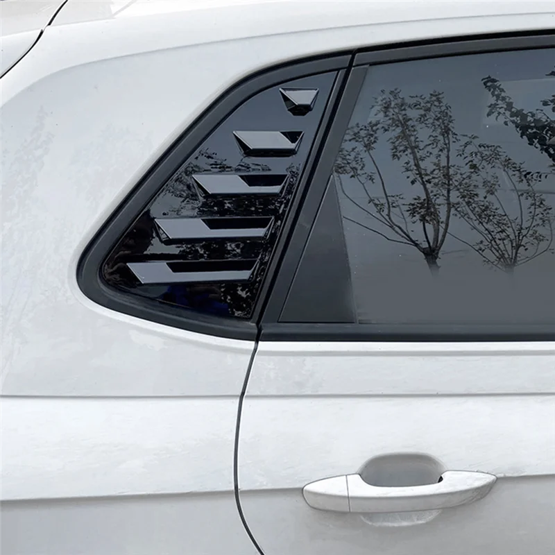 

Автомобильный яркий черный задний стеклянный жалюзи, накладка, комплект деталей для Polo Mk6 Polo 2018-2023