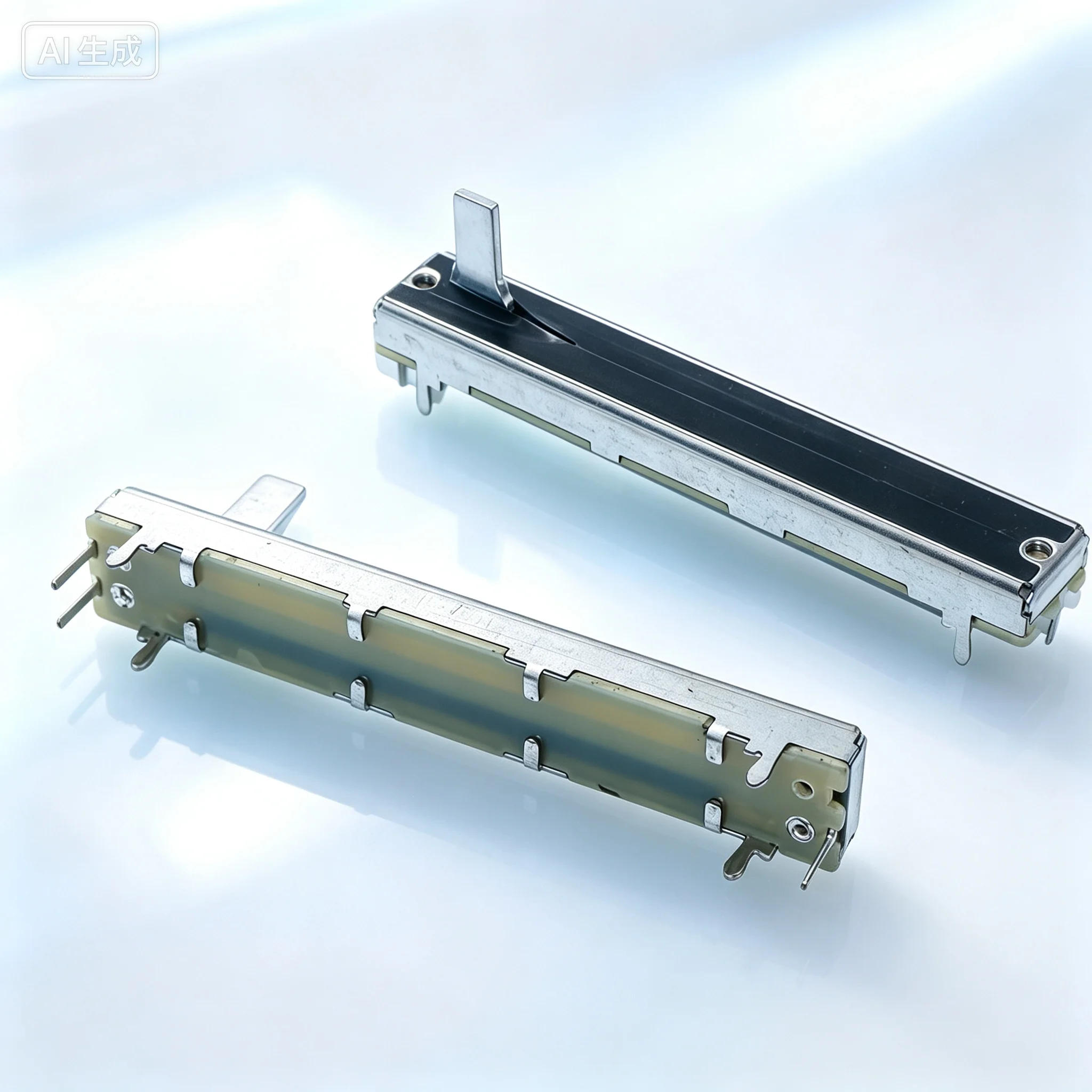 50pcs for 60mm Linear Sliding Potentiometer Mono 3Pin B10K Shaft 10/15mm Fader for Mixer Dimmer