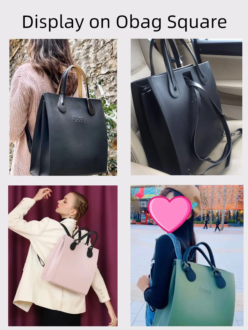 New Fashion Obag O Square Bag Backpack Leather Strap Belt Accessories Women's Bag Shoulder Strap