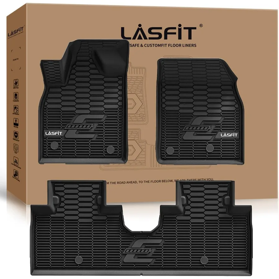 الحصير ل موستانج MachE 20212025 TPE جميع الأحوال الجوية حامي بطانات السيارات 1st 2nd الصف 3 قطعة أسود دائم مقاوم للماء حماية #1