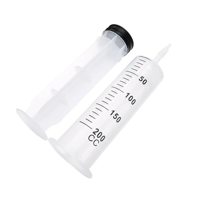 100-500ml Plastic Hydroponics Nutrient Scale Measuring Syringe for Liquid Pump Measuring, Watering Plants, Feeding Pets