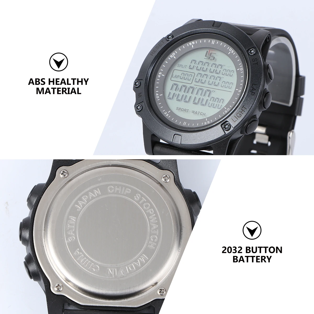 

Night Light Stopwatch Black Digital Sports Timer for Football Referee Chronograph Countdown Watch with Precise Time Measurement