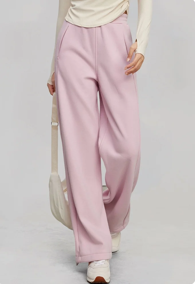 

Yoga Trousers High-waisted Slimming Warm Straight-leg, Women's Casual Sports Running Fitness, Cuffed Sweatpants