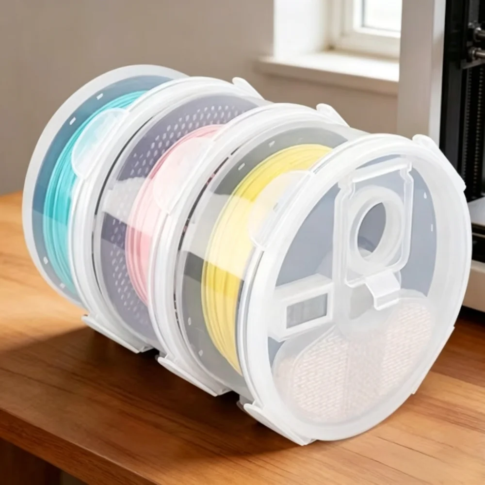 Dustproof 3D Printing Filament Dry Box with Hygrometer Thermometer Anti-Moisture Filament Storage Case Durable Viewable