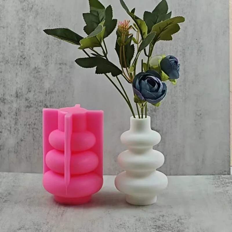 DIY Epoxy Resin Silicone Vase Mold Small Geometric Concrete Gypsum Pouring Flowerpot Silicone Mold Home Decoration Gift
