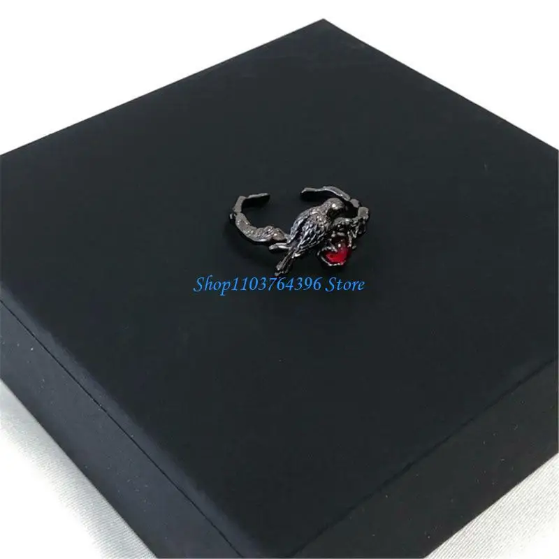  Dark Aesthetic Crow Ring Perfect for Parties and Festivals Wear Cosplay Jewelry