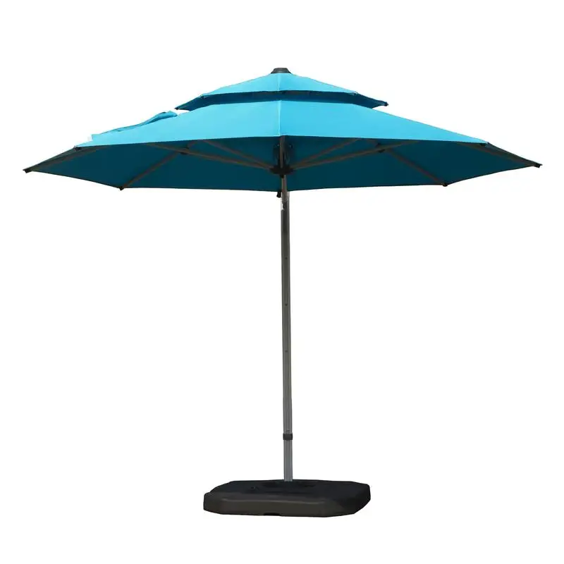 

Round Cantilever Umbrella Center Pole Lake Blue Parasol (Base Not Included) for Outdoor Patio and Garden Use