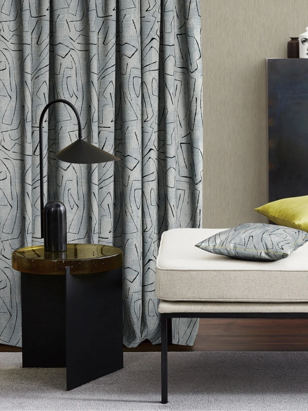 

High Precision Metal Line Drapery Fabric Pillowcase Material Dync Texture Clex Crtsmanip Home Textile