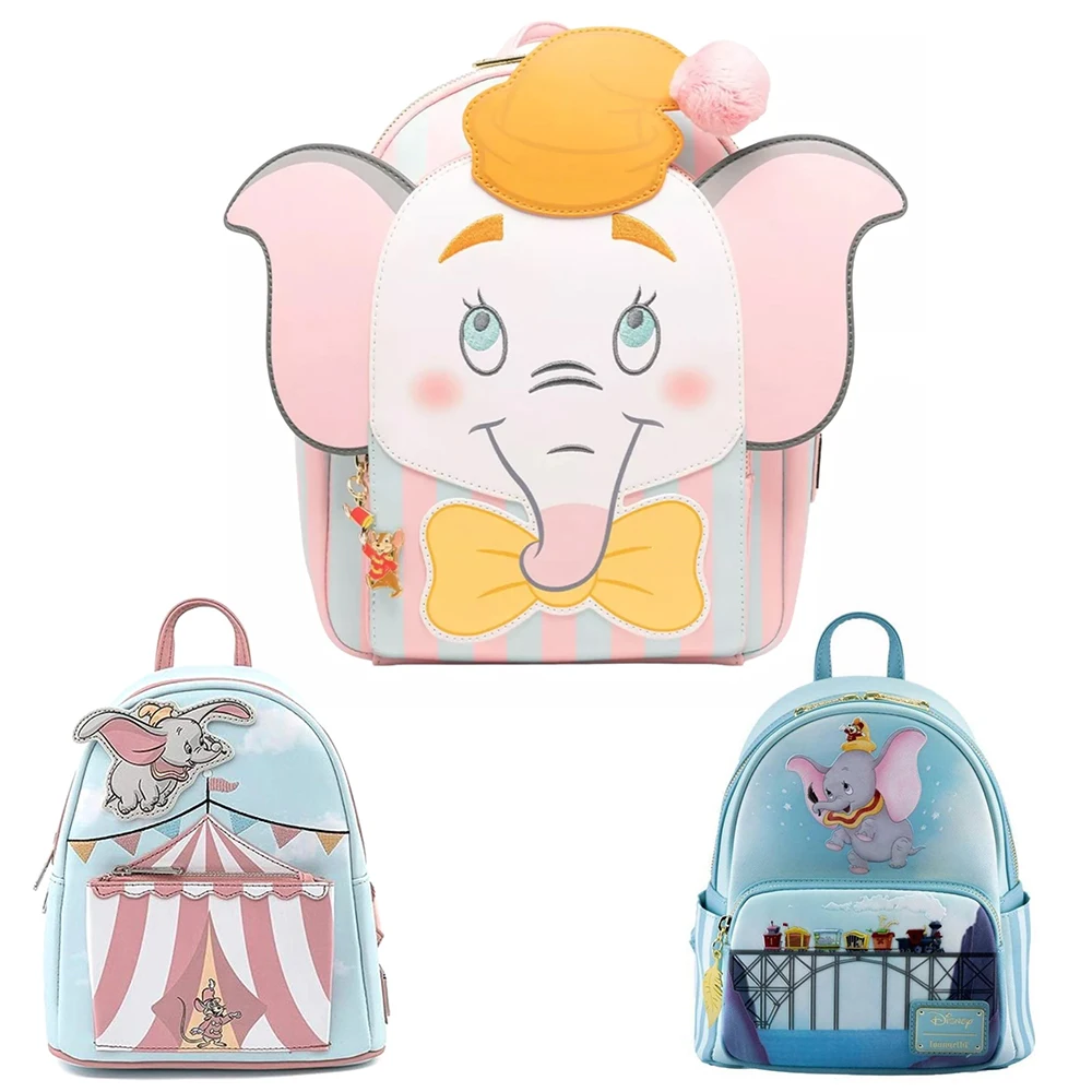 Clown Dumbo Cosplay Mini Backpack PU Leather Printed Women Jack Skellington Clownfish Cartoon Girl Double Shoulder Bag