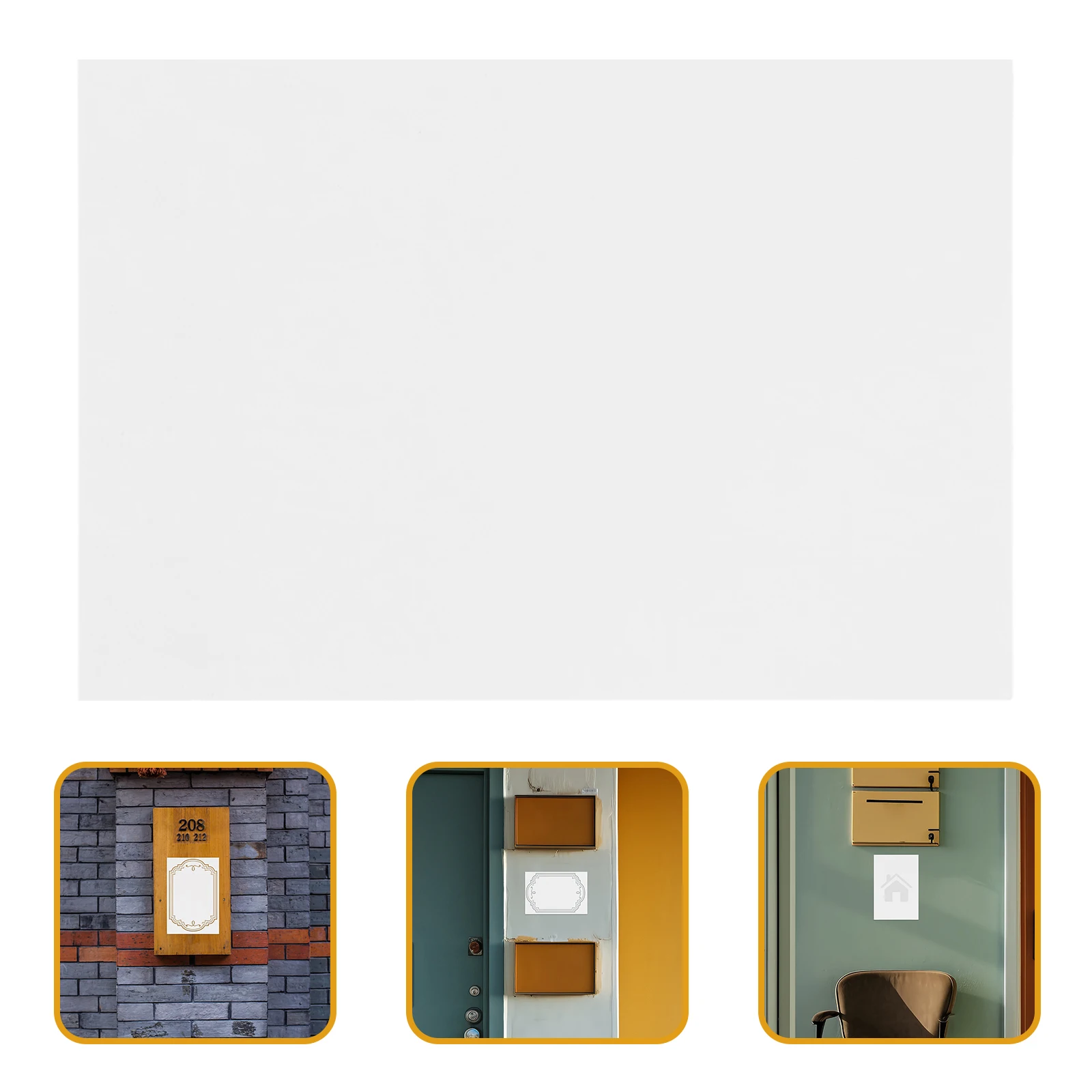 6pcs Sublimation Aluminum Blanks Metal Sign Plate For Home Decor Commercial Advertising Durable Easy Install Clear Vibrant