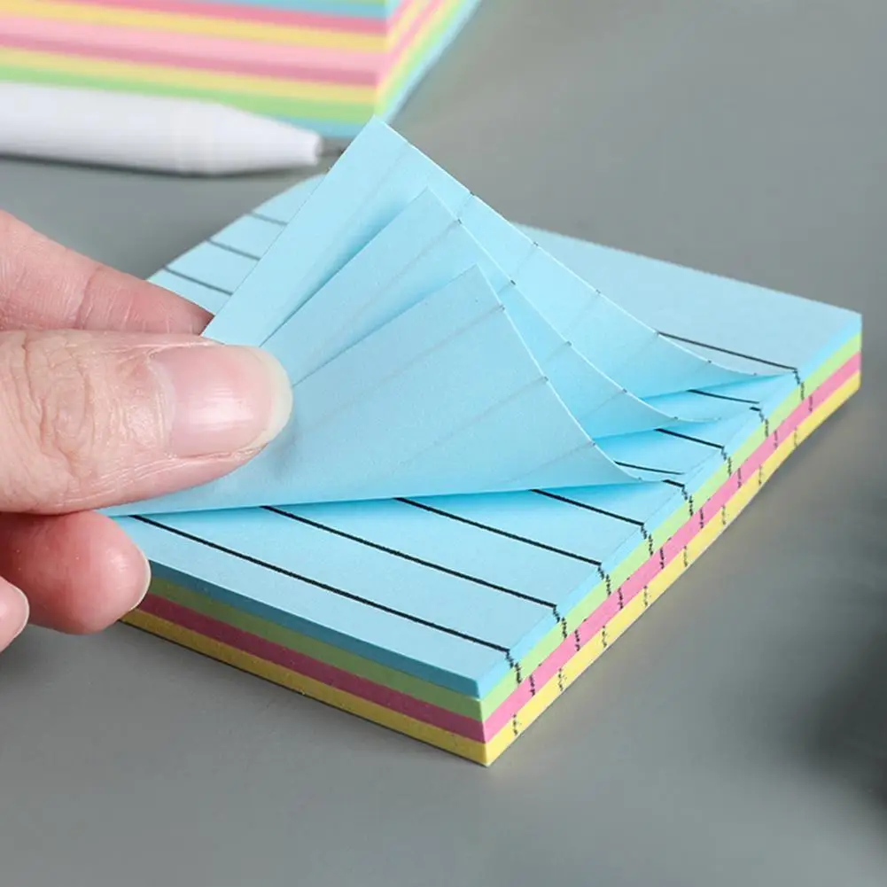 4-pack Index Card Set 400 Sheets Sticky Notes Set with Great Stickiness Smooth Writing Solid Color Self-adhesive Memo for Office