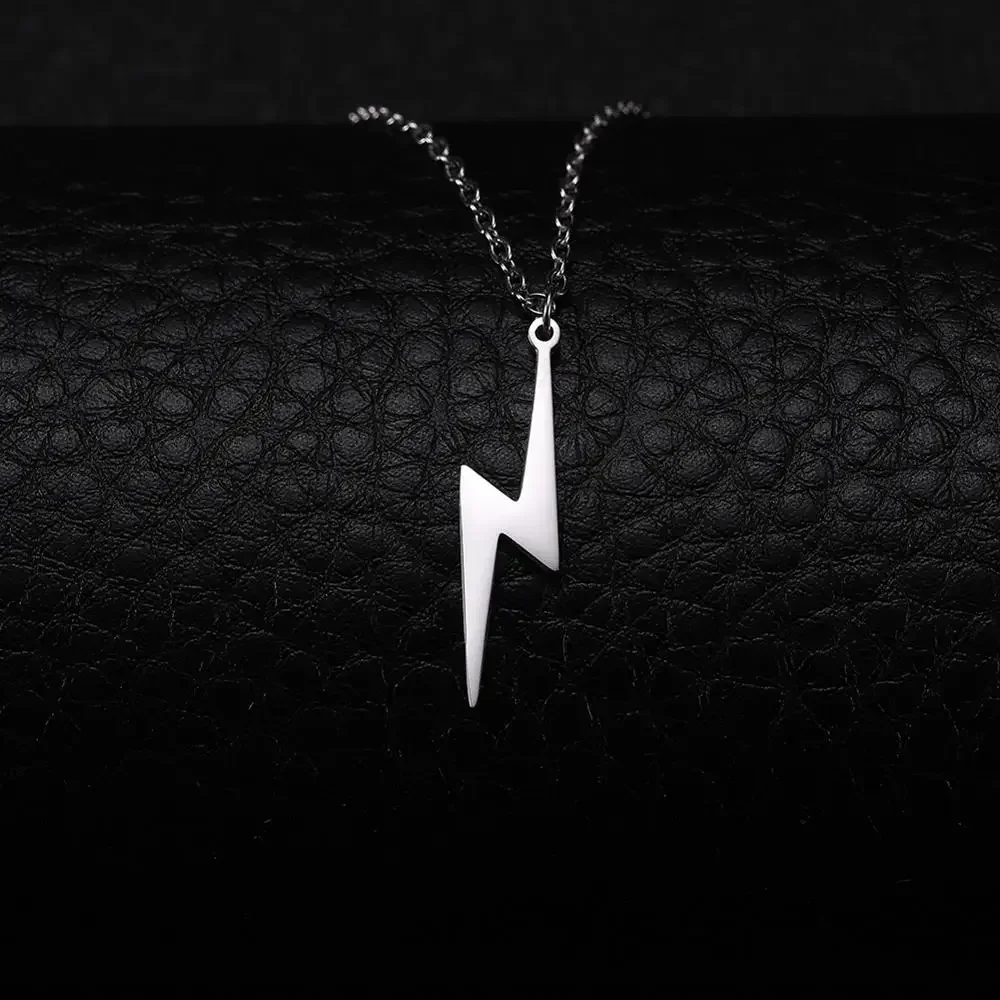 My Shape Lightning Necklaces For Women Tooth Mountain Heart Stainless Steel Necklace Choker Fashion Jewelry Gifts For Girlfriend