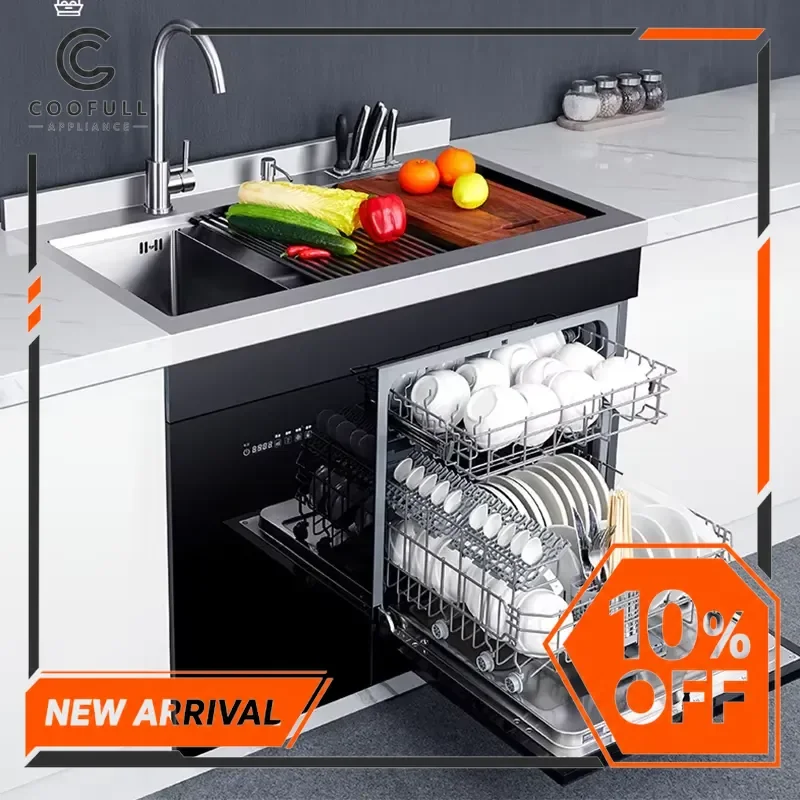 Portable Mini Dishwasher Countertop Electric Sink Dish Washer Large Capacity Kitchen Cleaning Machine for Home Apartment
