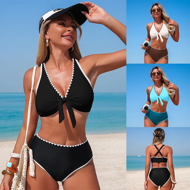 

2026 New Style Swimsuit European and American Two-piece Swimsuit Bikini Seaside Sexy Breathable Quick-drying Swimsuit Set