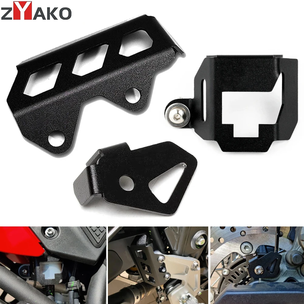 For YAMAHA TENERE 700 XTZ700 Tenere700 t7 2019-2023 2024 Motorcycle CNC Rear Brake Master Cylinder Guard Cover ABS Sensor Guard