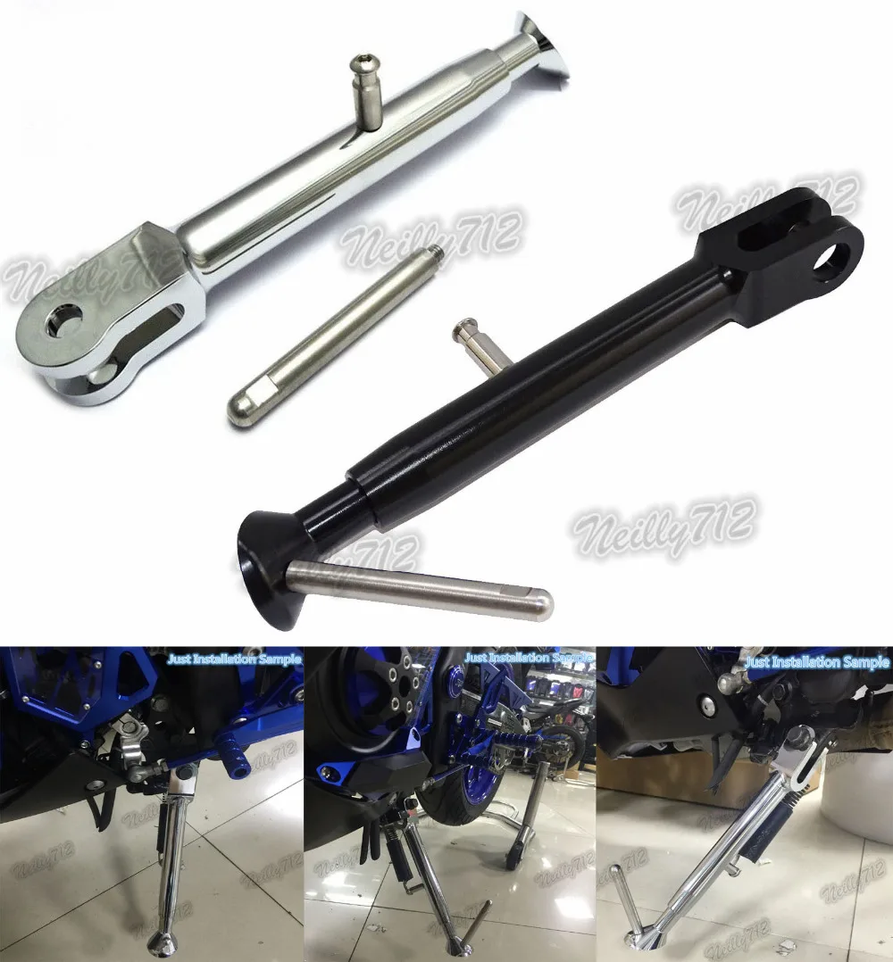 Sale Motorbike CNC Aluminum Adjustable Kickstand Foot Side stand Support For Yamaha YZF MT-03 MT03 2015 2016