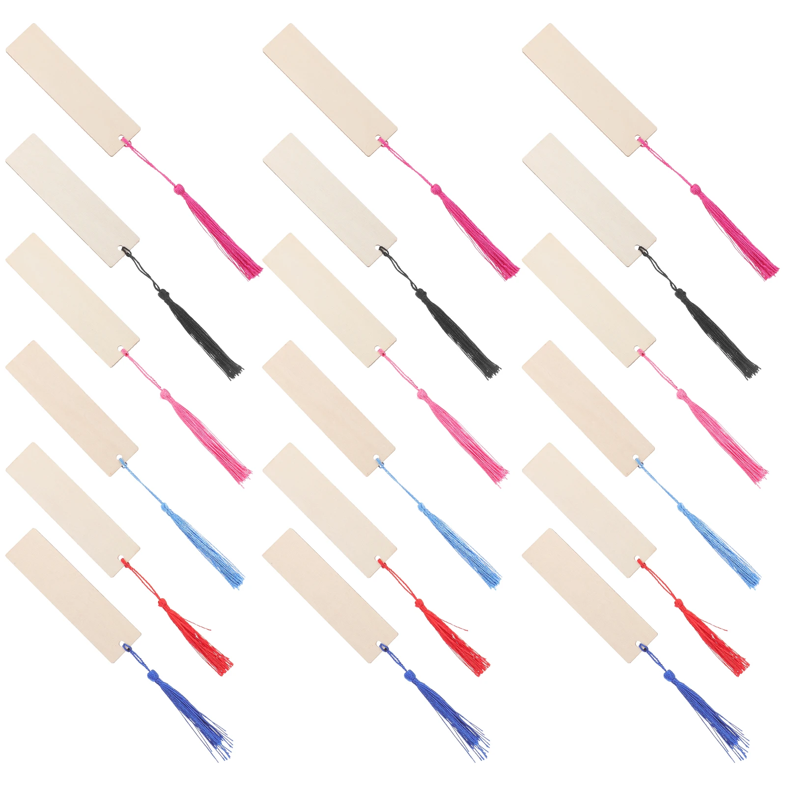 

Blank Bookmarks Wooden DIY Wood Bookmark Crafts Unfinished Natural Tags Kids Doodle Graffiti Page Markers Decorate Reading