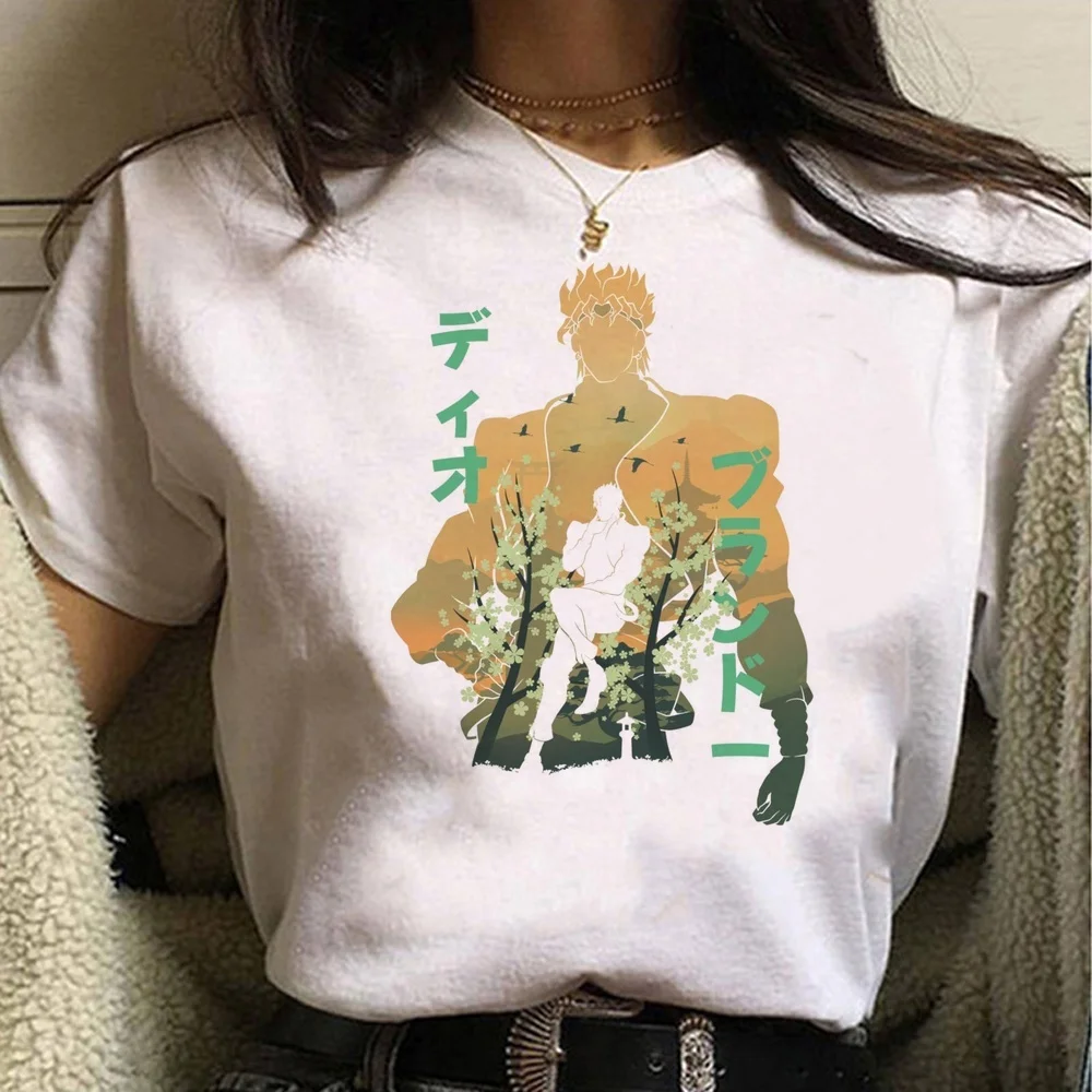 Jojo Bizarre Adventure top tees girl dollette aesthetic grunge shirt scene  cutecore emo harajuku summer