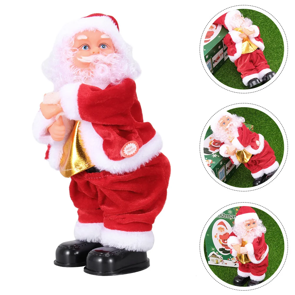 

1Pcs Electric Christmas Santa Claus Decoration Swinging Motion Bright Party Indoor Home Ornament Creative Xmas Gift