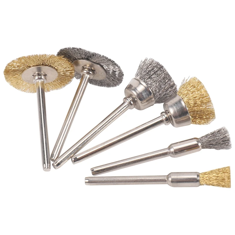 72Pcs Wire Wheel Brush Set, Copper And Wire Brush Set Suitable For Rotating Tool Polishing And Cleaning Tools