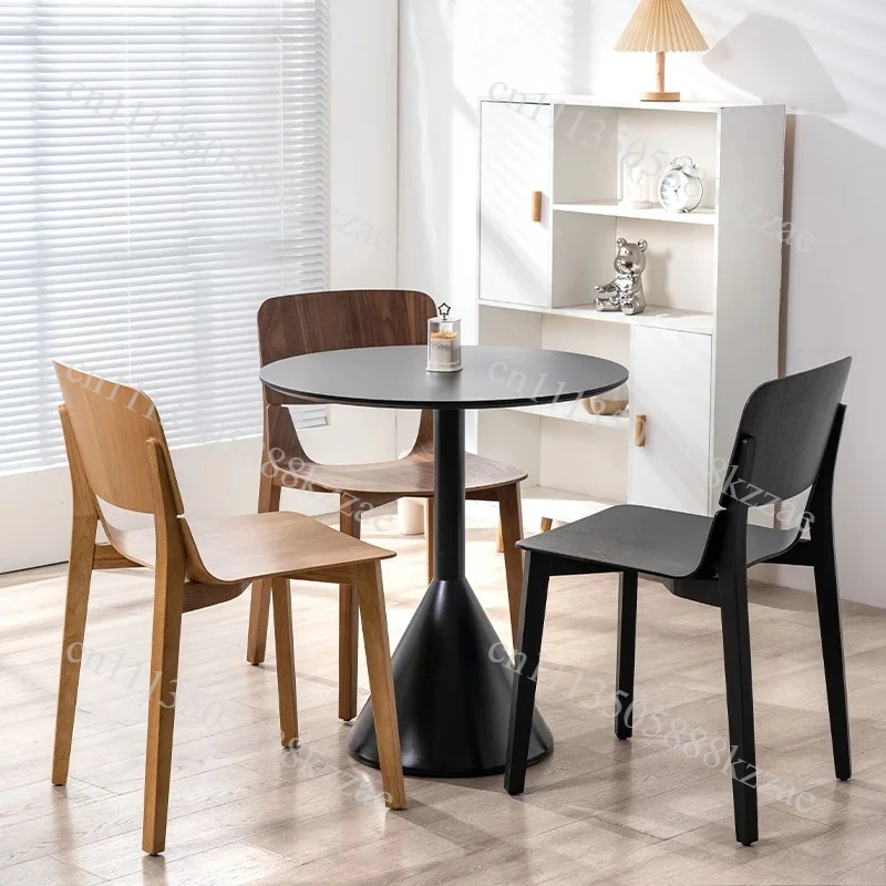 Scandinavian White Oak Chair Modern Minimalist High Back Dining Seat with Ergonomic Design, Instagrammable Solid Wood Home Decor