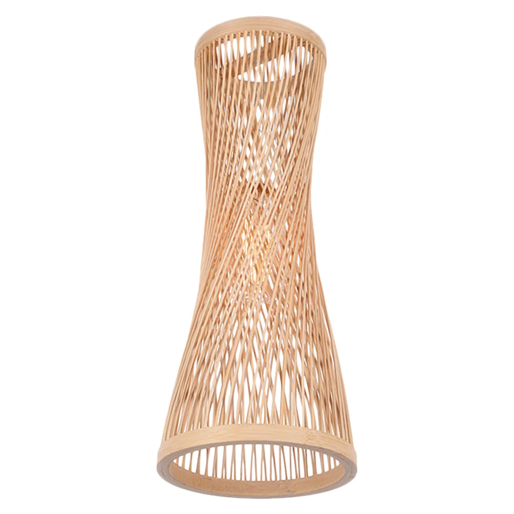 

Bamboo Chandelier Woven Light Vintage Decor Retro Ceiling Pendant Weaving Hanging Lamp