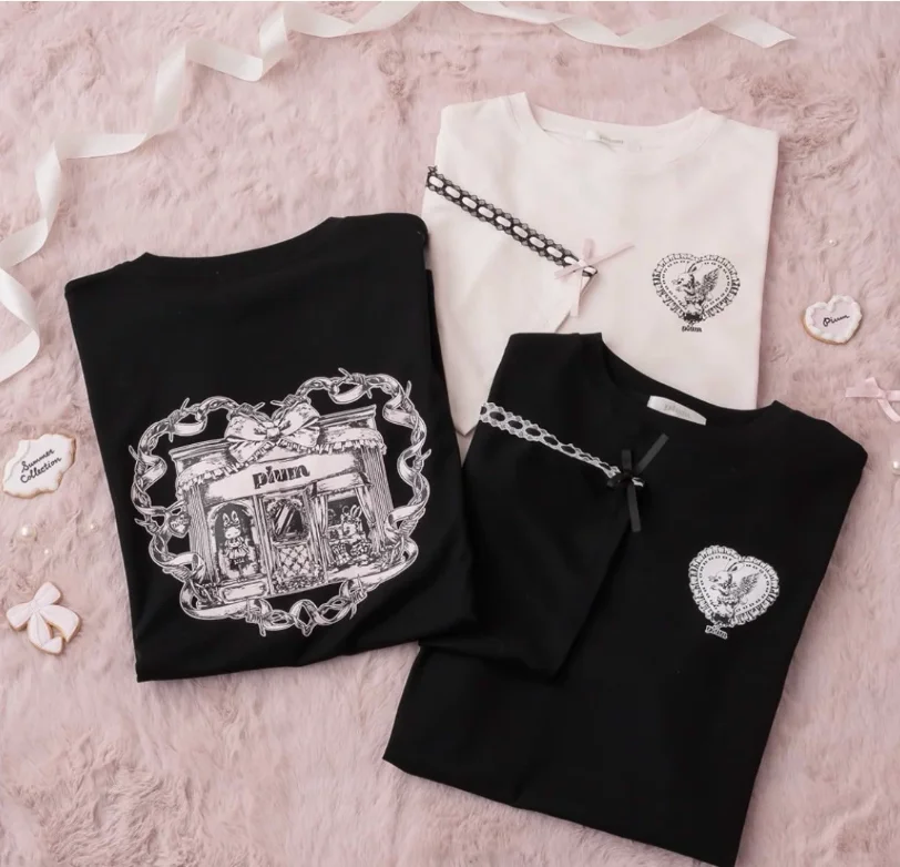Women T Shirt Summer New Product Oversized T-shirt Sweet and Cute Strawberry Cake Printed Pattern Short Sleeve T-shirts