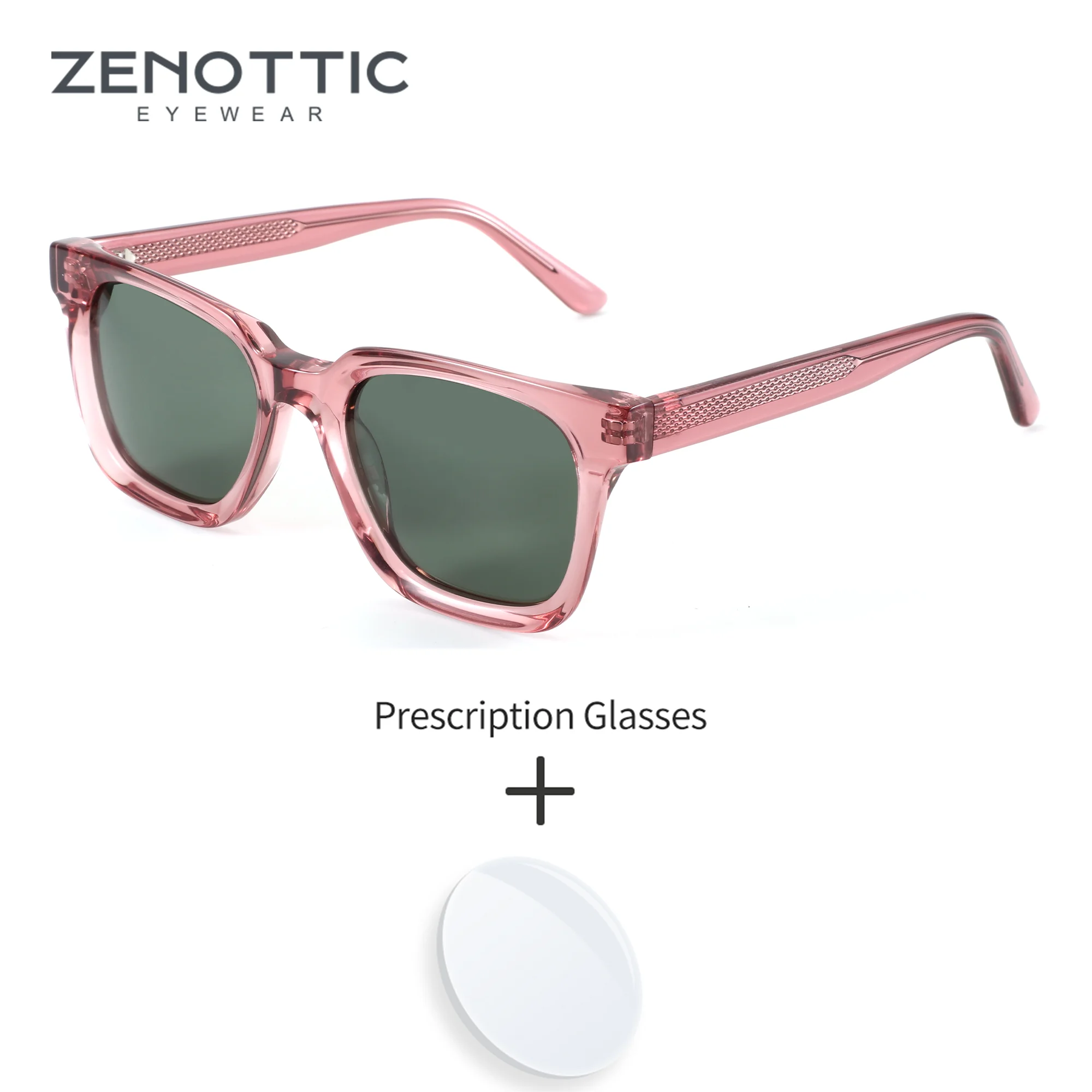 

ZENOTTIC M размер ацетатные квадратные поляризованные солнцезащитные очки по рецепту для женщин стильные прогрессивные оптические солнцезащитные очки UV400