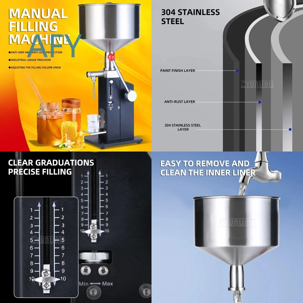 Manual Filling Machine for A03 Small Quantitative Paste Liquid Packaging Device Pressure Operated Desktop Paste Filler for