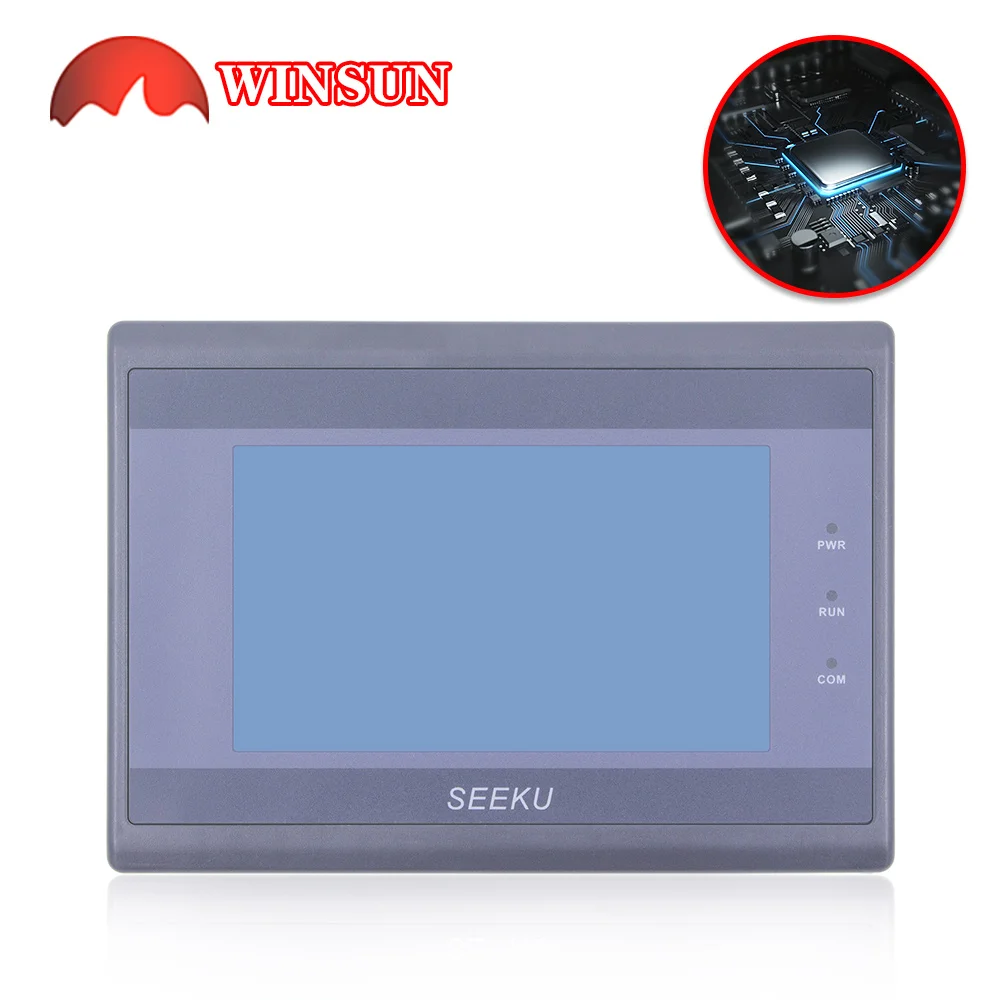 2 PT100 channels touch screen PLC all-in-one Machine  Temperature measurement lock machine industry 4.3 inches, 7 inches