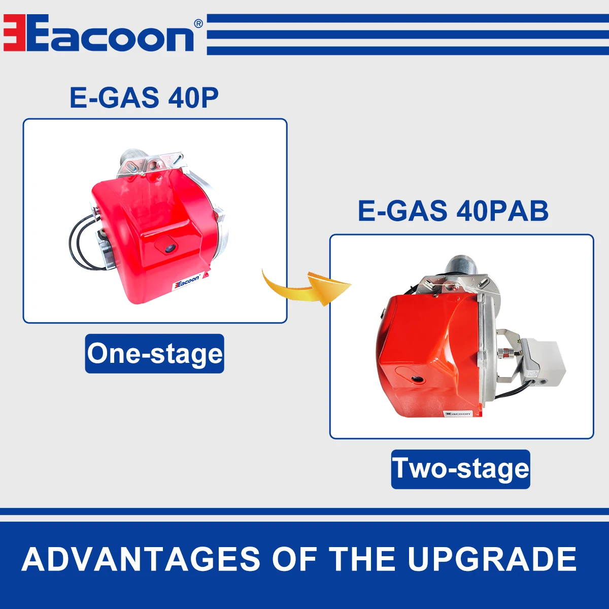Single Stage Industrial ga-s Burner Parts Steam Boiler Valves 0.13KW Motor Power 7.04Nm3h Max Flow 1.5 Year Warranty