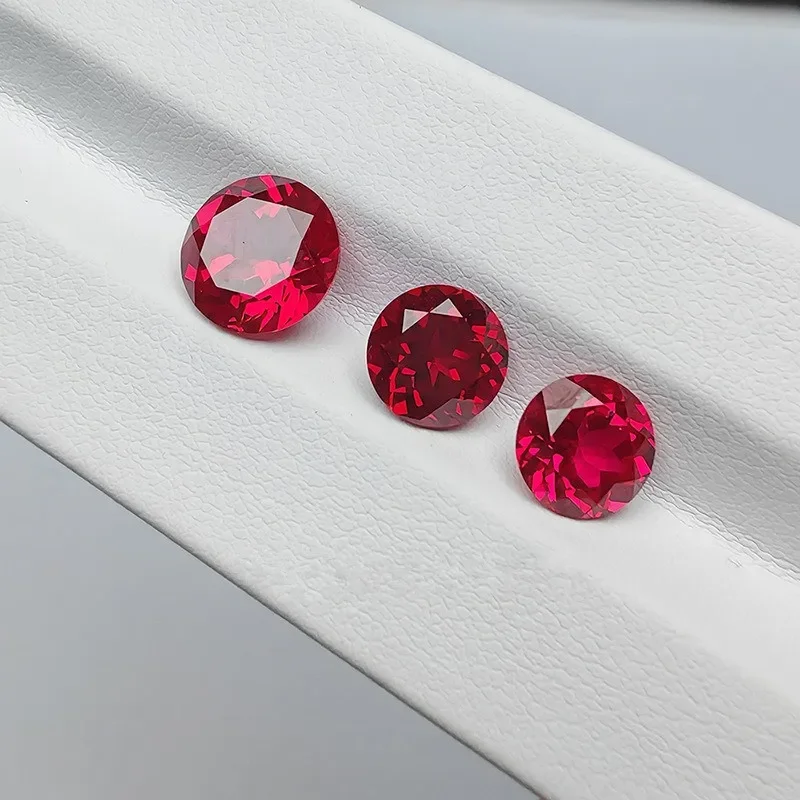 1-12 مللي متر حمامة الدم الأحمر روبي مختبر نمت روبي أحجار كريمة مفكوكة أحجار عالية الجودة بالجملة مع AGL DIY بها بنفسك صنع المجوهرات كله #4