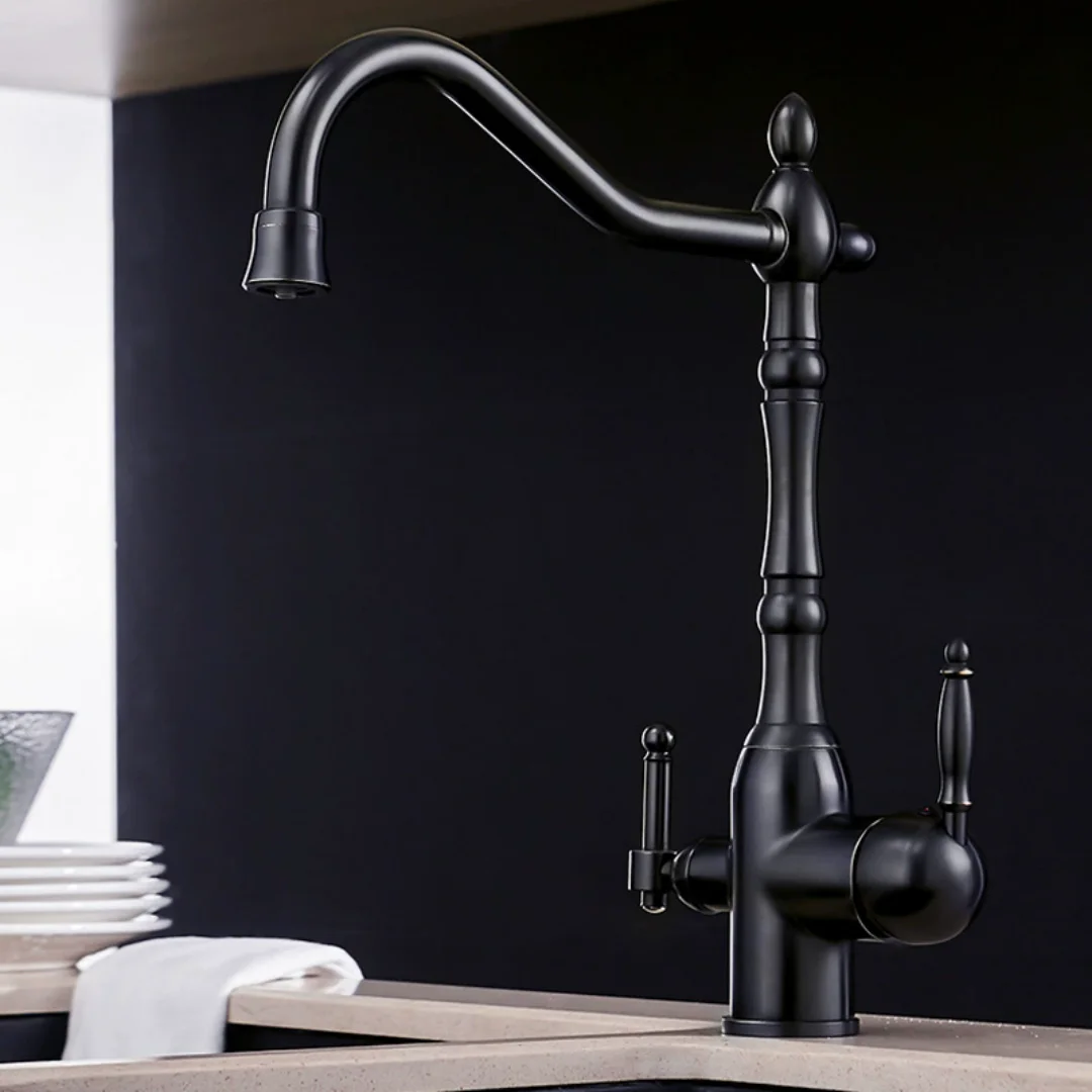 

Black Waterfilter Tap Kitchen Faucet Brushed Gold Mixer Drinking Kitchen Purify Faucet Kitchen Sink Tap Water Tap Kitchen Crane