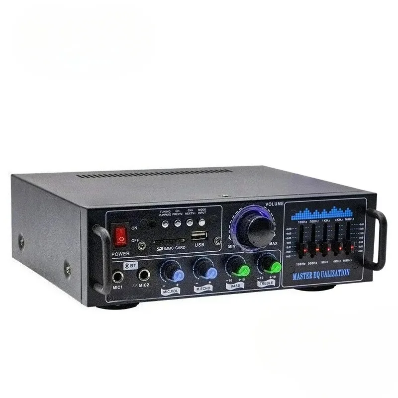 AV-016 Portable Sound Power Amplifier for Home TV Audio Amplifier Bluetooth Subwoofer HIFI Karaoke Amplifier Theater Speaker