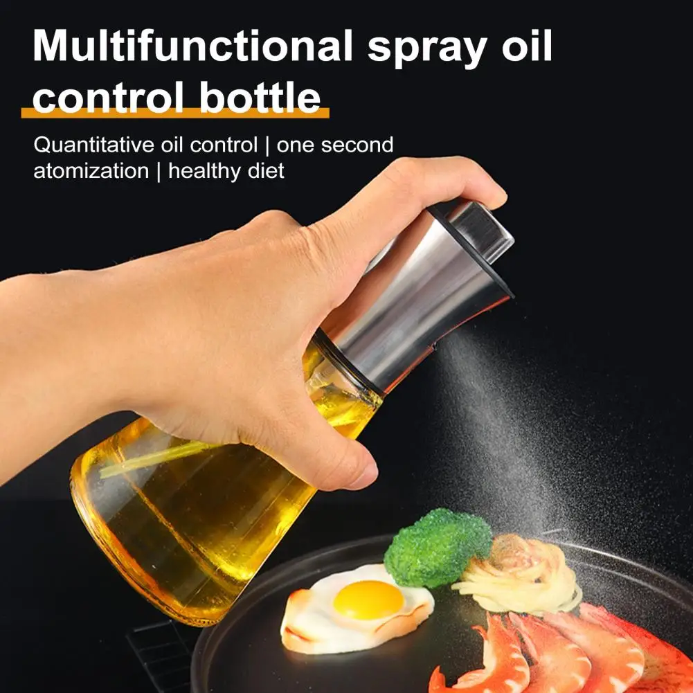 Oil Control Spray Bottle Efficient Oil Control Sprayer Bottle for Cooking 100ml/200ml Olive Oil Dispenser with Funnel for Bbq