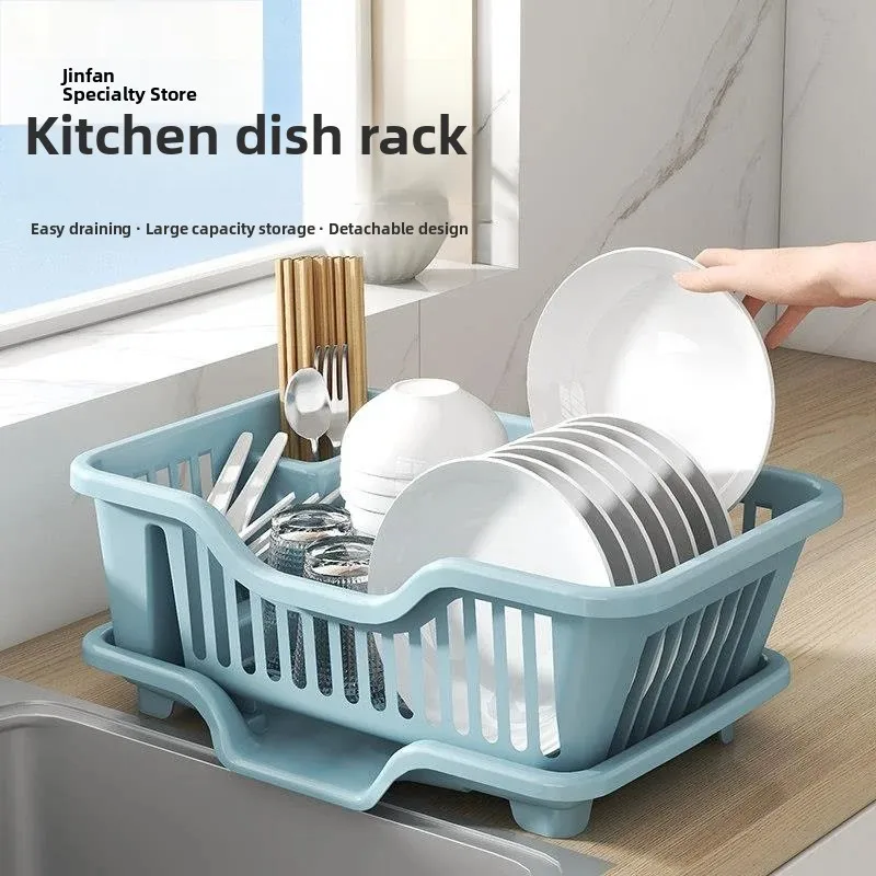 double-layer-kitchen-sink-dish-drainer-rack-multi-functional-storage-shelf-home-use-plastic-no-drilling-required-bowl-cabinet