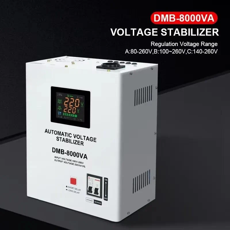 New 3KVA 5KVA 8KVA 10KVA Electronic Automatic Single Phase 220V AC Voltage Regulator for Home Appliance Stabilization