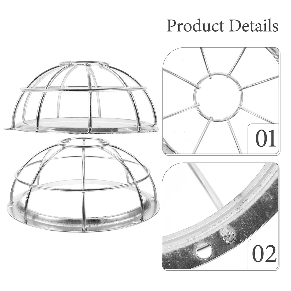 

2pcs Fire Head Cover Stainless Steel Guard For Ceiling Durable Sprinkler Head Protector Residential Fire Sprinkler Covers