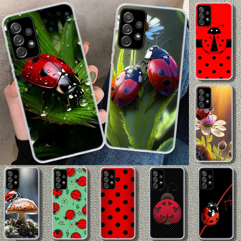 Insect Seven-Star ladybug Phone Case Cover for Samsung Galaxy A51 A71 A50 A70 A41 A31 A21S A40 A30S A20E A10 A11 A01 A6 A7 A8 A9