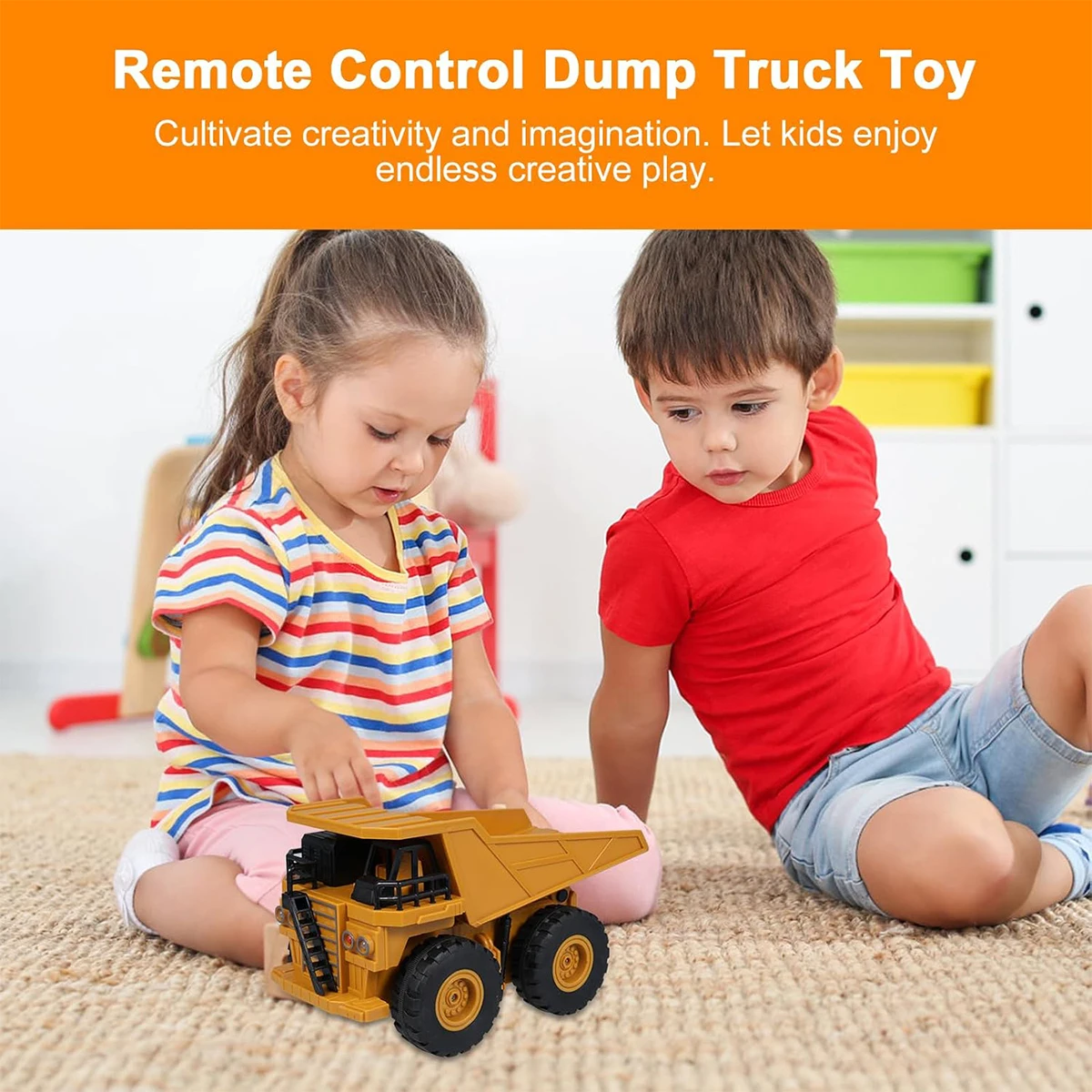 

6 Channel RC Dump Truck Toy 2.4GHz Construction Vehicle with Light