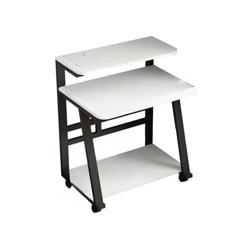 

Small apartment computer desk household mini mobile desk modern bedroom learning simple double-layer desk