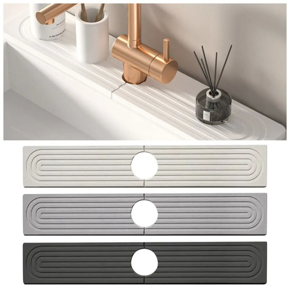 

Super Absorbent Fast Drying Faucet Mat Moisture-proof Reusable Faucet Drain Pad Convenient Non-Slip Faucet Splash Guard Home