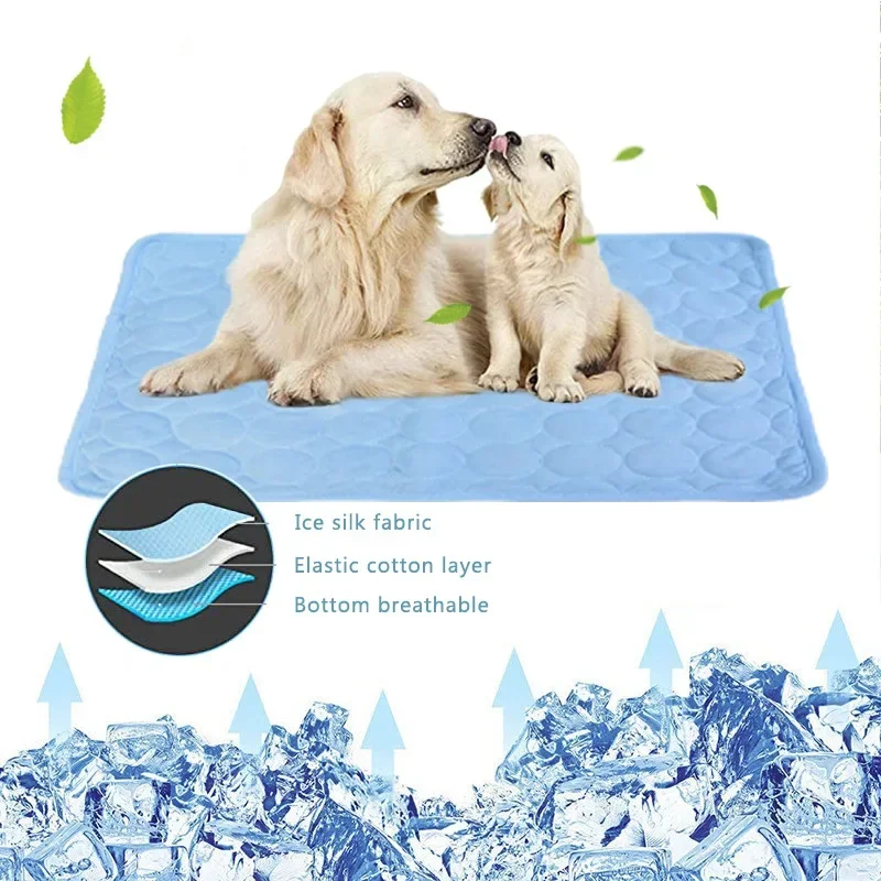 

Large Giant Dog Mat Cooling Summer Pad Mat for Dogs Cat Washable Puppy Dog Ice Gel Bed Mattress Cool Mascotas Cushion Blanket