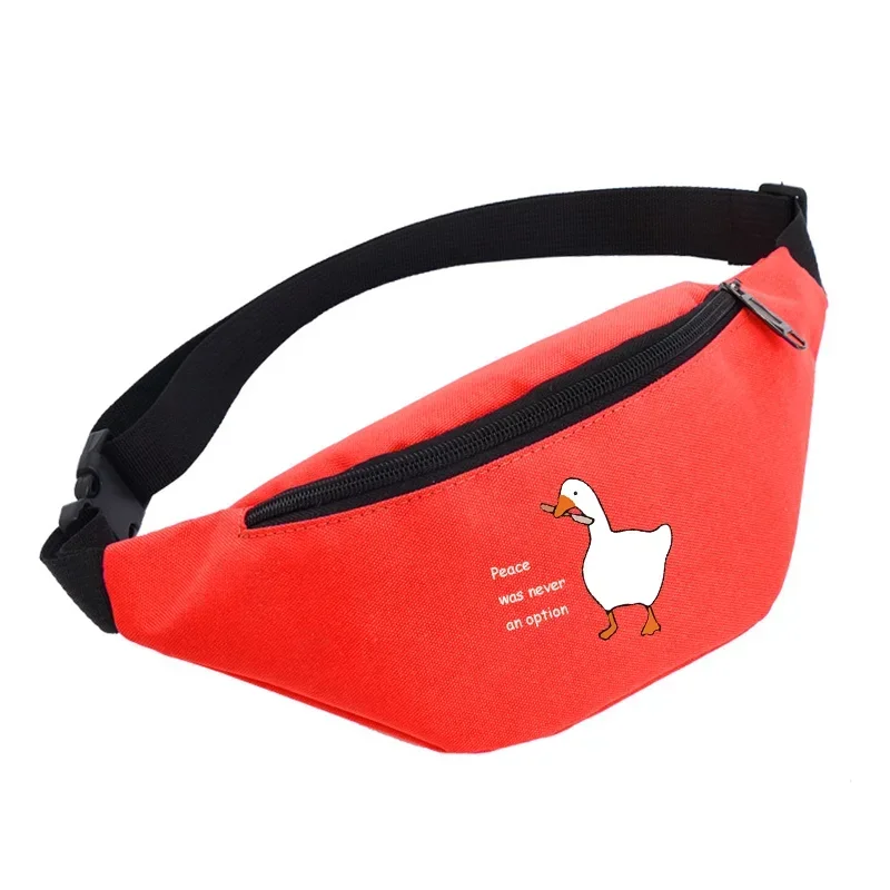 "Peace Was Never An Option" Prints Men Waist Bag Purse Large Phone Belt Bag Women's Canvas Phone Bag Fanny Banana  Pack Hip  ﻿