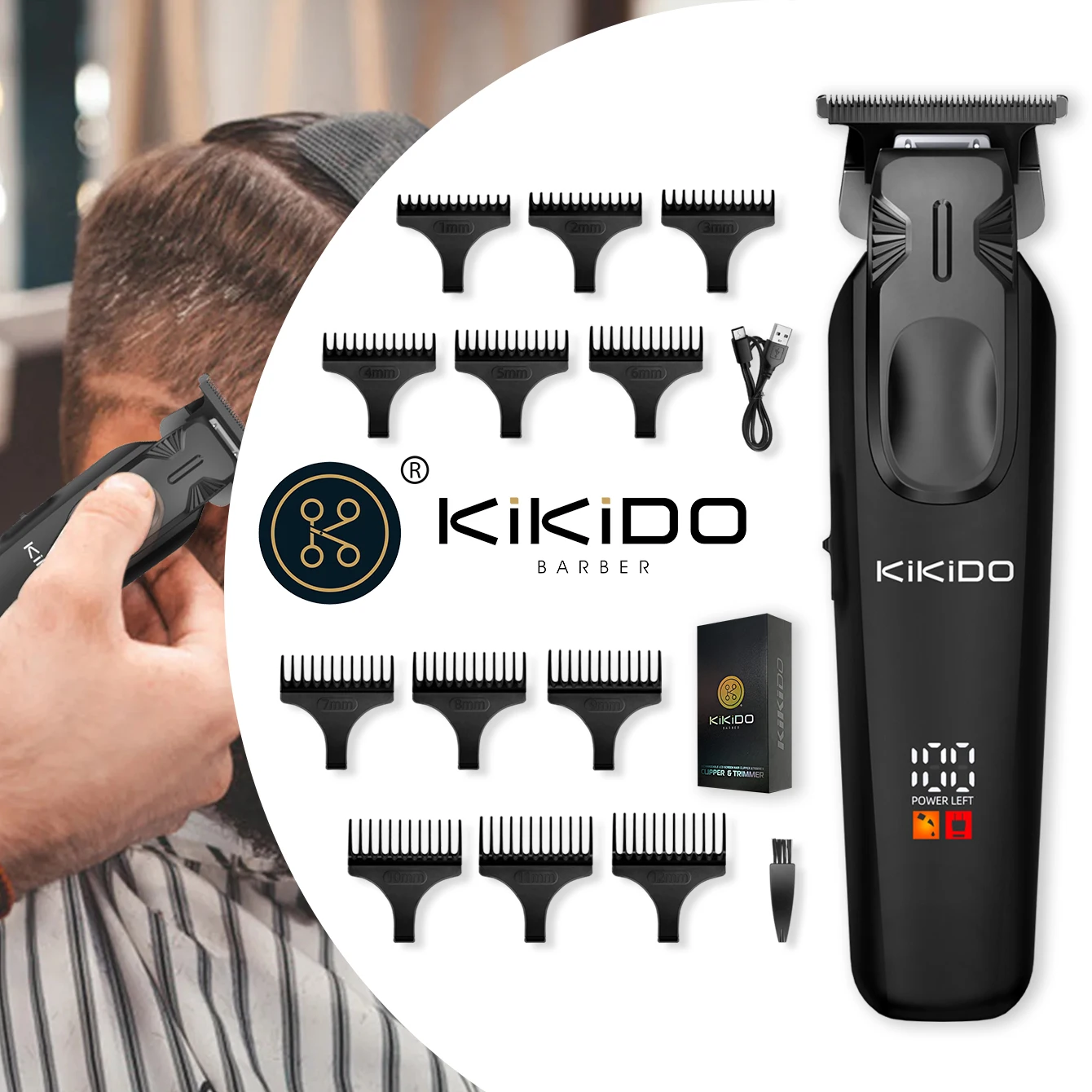 

KIKIDO KK-311 Electric Hair Clipper Professional Trimmer Men's Hair Trimmer Machine Haircutting Machine rechargeable