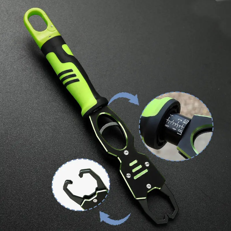 Selco Anti Slip Fish Lip Grabber Portable Fishing Grip Tool with Lanyard and Storage Bag