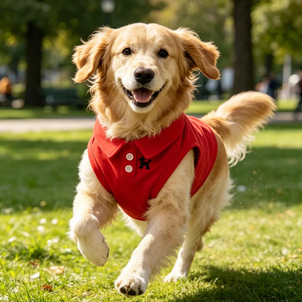 1 Stück Frühling und Sommer Einfarbiges Polohemd für Welpen, Dünnes Atmungsaktives T-Shirt, Katzenweste, Haustierkleidung, Hautfreundlich und Zart – Detail 6