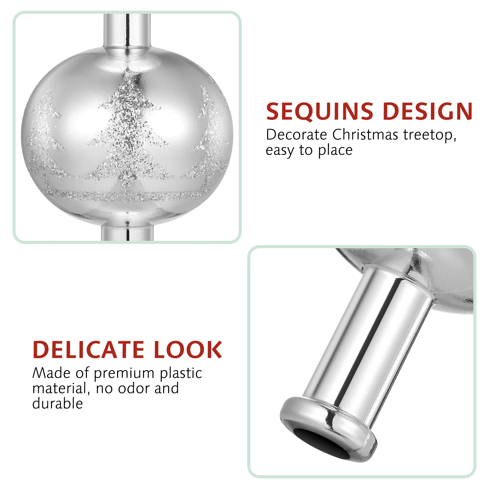 

Vintage Christmas Tree Toppers Xmas Treetop Metallic Ornament Hand Painted Festive Office Hotel Restaurant Bar