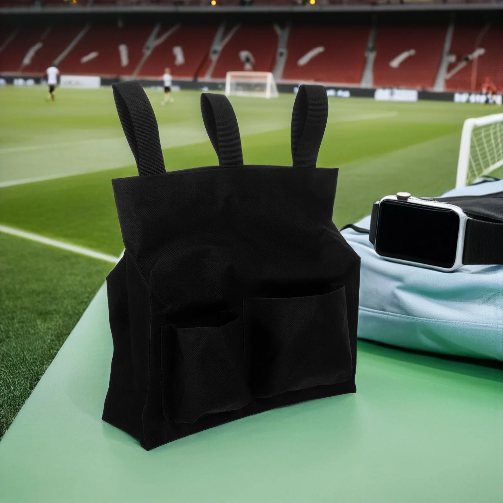 

2pcs Multifunctional Sports for Referee Large Capacity Umpire Ball Bag Waist Strap Side Pockets Durable Oxford Cloth Baseball